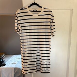 Zara Striped Cotton T-Shirt Dress, Sz M